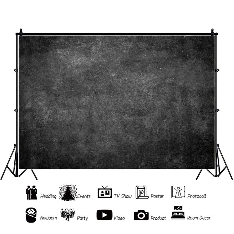 YongFoto 7x5ft Abstract Backdrop Black Grey Concrete Wall Backdrop Grunge Old Cement Wall Background for Photography Abstract Art Child Baby Professional Photo Background - Image 2